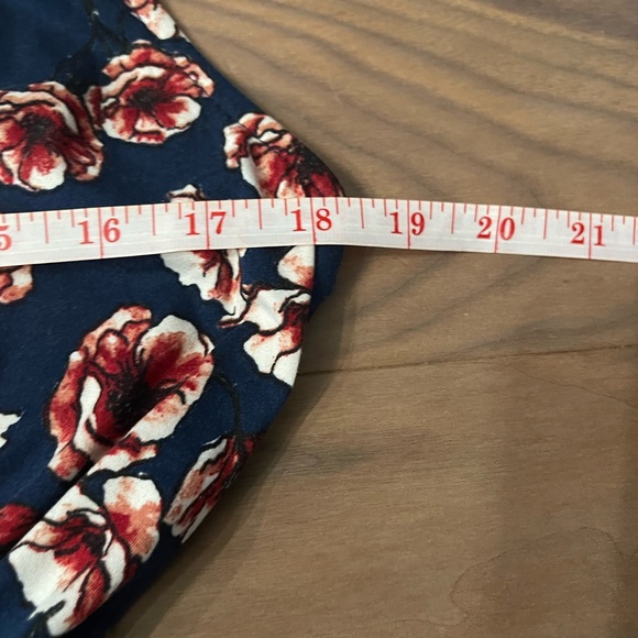 EUC XL French Grey Floral Dress - Picture 5 of 7